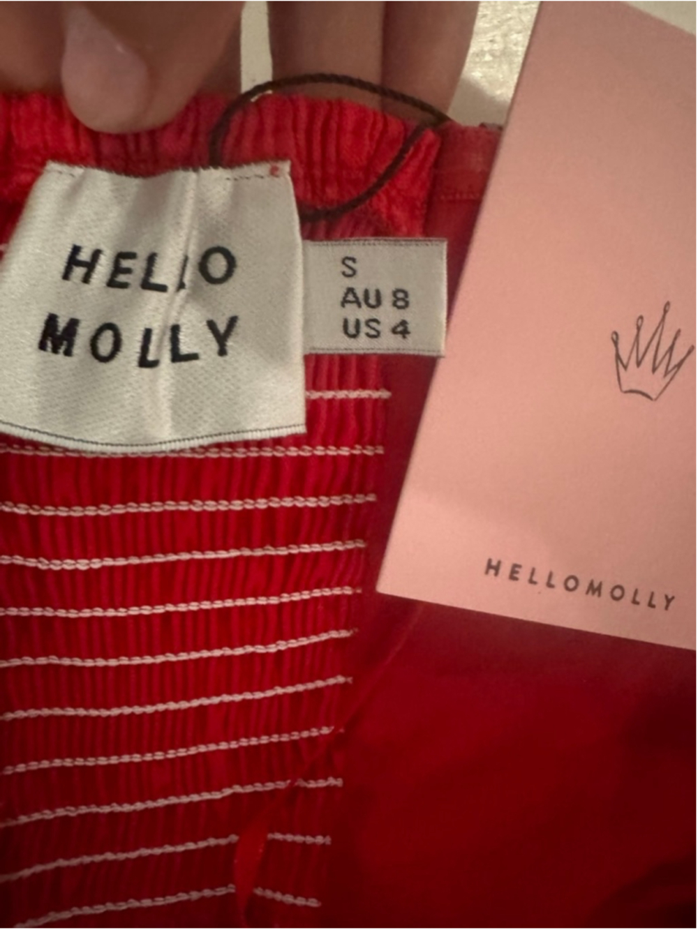 NWT Hello Molly | HOT VIBES Corset Mini Dress | Red | Size Small - Picture 7 of 10